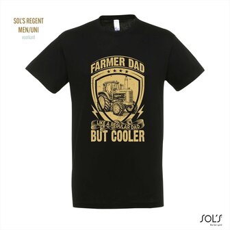 Farmer Dad T-shirt - Zwart