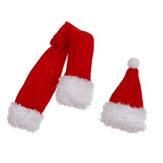 Kerstmuts &amp; Sjaal voor Wijnfles