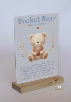 Speciaal voor jou &ndash; Pocket Bear | Houten kaart + Beertje