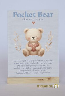 Speciaal voor jou &ndash; Pocket Bear | Houten kaart + Beertje