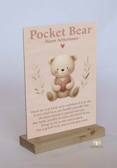 Speciaal voor jou &ndash; Pocket Bear | Houten kaart + Beertje