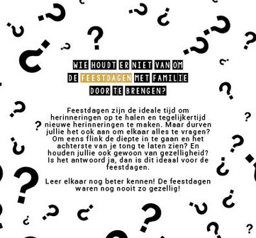 Wie aan Tafel? &ndash; Feestdagen Editie