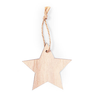 Houten Kersthanger &ndash; Personaliseerbaar (Kerstbal / Sneeuwvlok / Kerstboom / Ster)