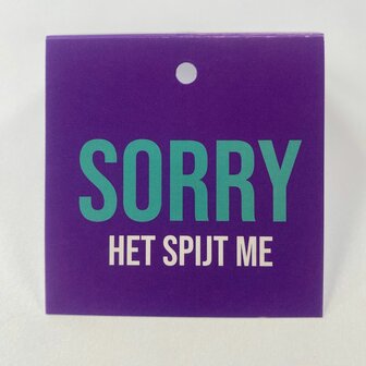 Sorry het spijt me - NY