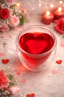 Dubbelwandige Thermoglas &ndash; Hartvormig (Set van 2)