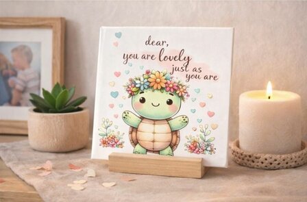 Kawaii Schildpad Tegel &ndash; &ldquo;You Are Lovely Just As You Are&rdquo;