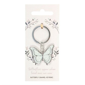 Herinneringssleutelhanger &ndash; Vlinder In Loving Memory