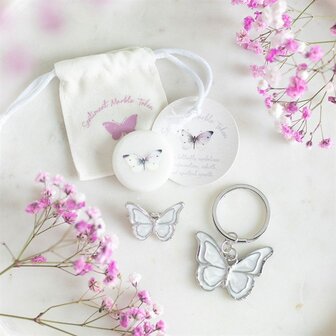 Herinneringssleutelhanger &ndash; Vlinder In Loving Memory