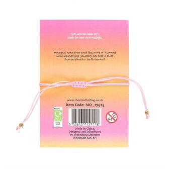 You Are Loved Armband &ndash; Rozenkwarts Hart 