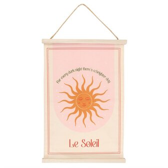 Golden Hour Le Soleil Zon Wandhanger met Inspirerende Tekst