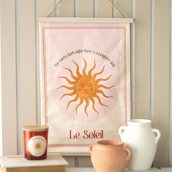 Golden Hour Le Soleil Zon Wandhanger met Inspirerende Tekst