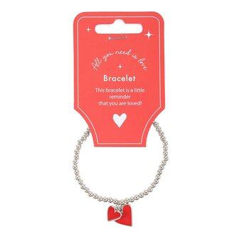 Heart to Heart Armband &ndash; All You Need Is Love Hart Bedel