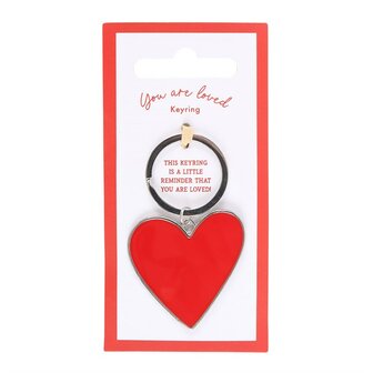 Heart to Heart Sleutelhanger &ndash; You Are Loved Hart
