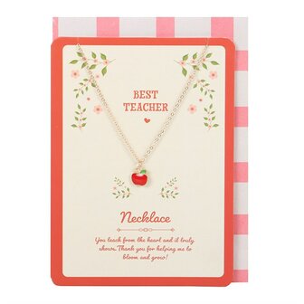 Best Teacher Appel Ketting op Kaart &ndash; Apple Picking