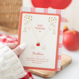 Best Teacher Appel Ketting op Kaart &ndash; Apple Picking