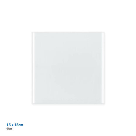 Doctor's Day Tegel - Vierkant Keramiek Glanzend Wit - 15 x 15 cm