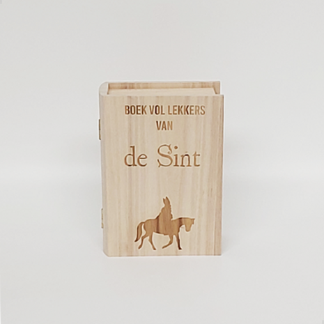 Boek van de Sint – KLEIN | Houten Geschenkdoos in Boekvorm