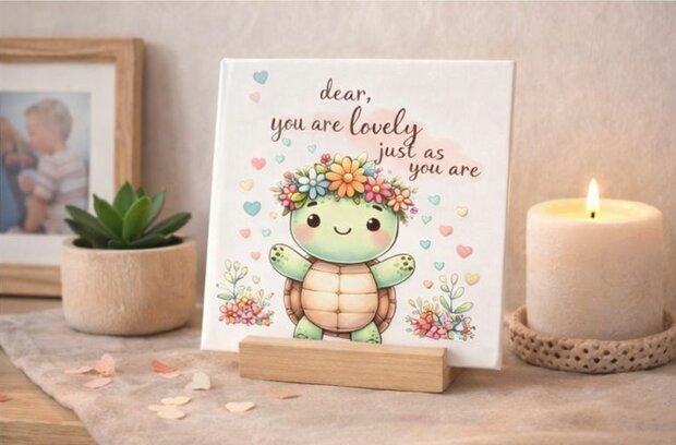 Kawaii Schildpad Tegel &ndash; &ldquo;You Are Lovely Just As You Are&rdquo;