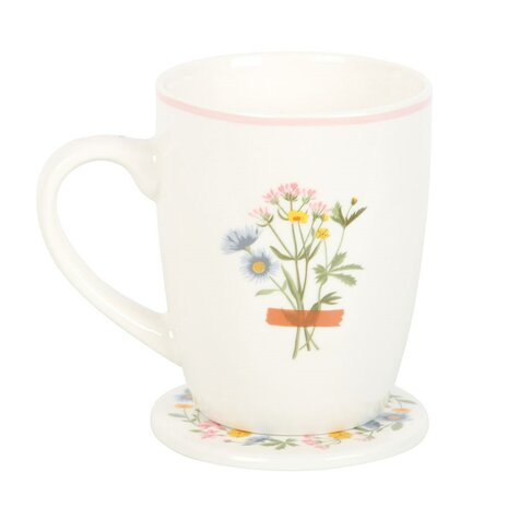 If Mums Were Flowers &ndash; Floral Mug & Coaster Set (350 ml)