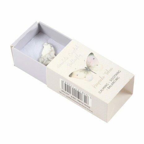 Remembrance Stone &ndash; Butterfly In Loving Memory (Howlite)