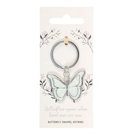 Herinneringssleutelhanger &ndash; Vlinder In Loving Memory
