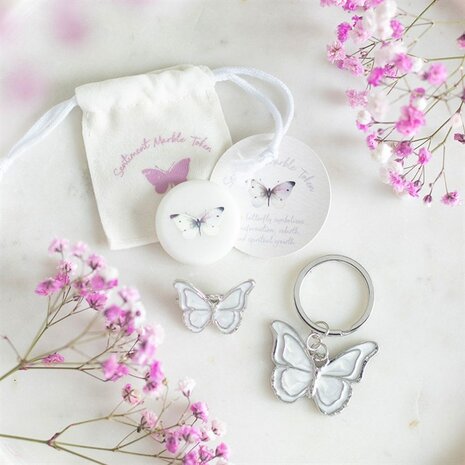 Herinneringssleutelhanger &ndash; Vlinder In Loving Memory