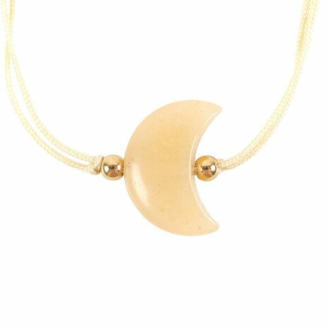 Edelsteen Armband &ndash; Be Brave (Gele Jade Maan)