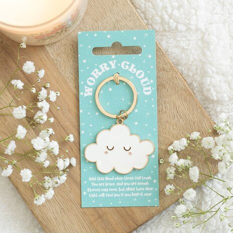 Worry Cloud Sleutelhanger - Rain or Shine