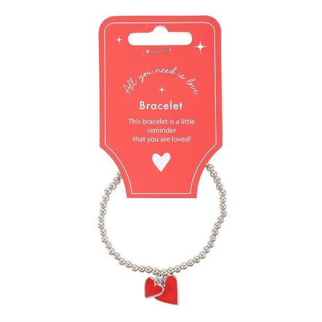 Heart to Heart Armband &ndash; All You Need Is Love Hart Bedel