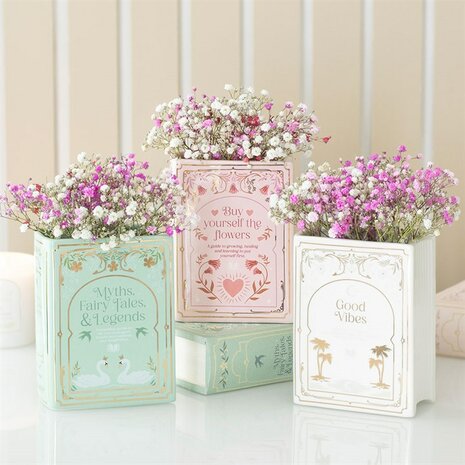 The Book Club Boekvormige Vaas &ndash; Green &ldquo;Myths, Fairy Tales & Legends&rdquo;