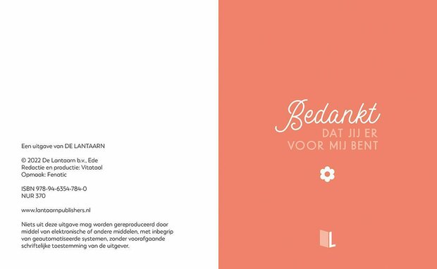 Cadeauboekje &ndash; Bedankt dat jij er voor mij bent