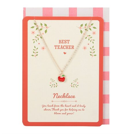 Best Teacher Appel Ketting op Kaart &ndash; Apple Picking