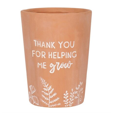 Thank You For Helping Me Grow &ndash; Terracotta Flower Pot