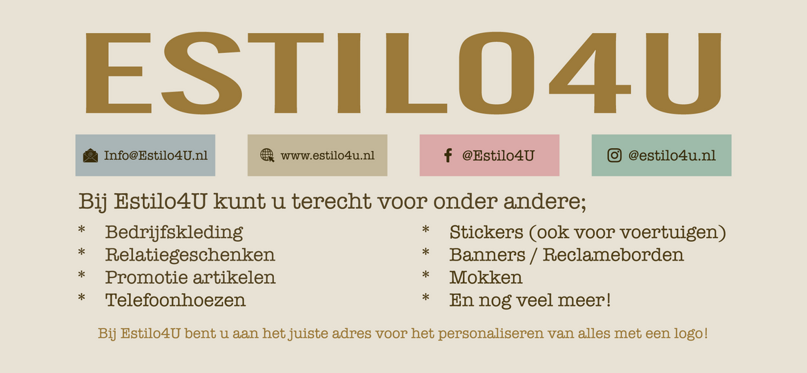 Onze parter Estilo4U voor alles met een logo!
