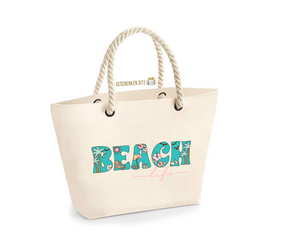 Beach Bag Neutral 'Beach Life'
