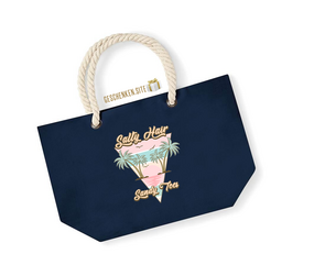 Beach bag Navy ‘Salty-Hair-Sandy-Toes’