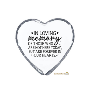 Leisteen Hartvormig, 15 x 15 cm - Glans - In loving memory 