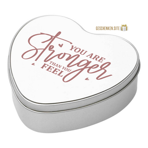'you are stronger than you think' Blik Hartvormig - 130 x 150 x 50 mm