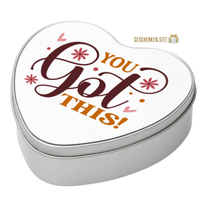 'You got this!' Blik Hartvormig - 130 x 150 x 50 mm