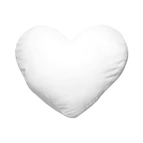 Pillowcase White Heart-shaped - 44 x 38 cm