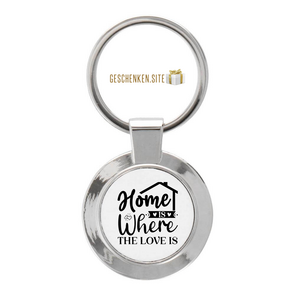 home is where the love is-01 Sleutelhanger Rond - 35 mm