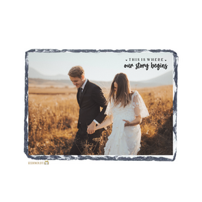 This is where our story begins-01 Leisteen rechthoek 15x20cm - Glans