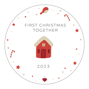 First Christmas Together 2023 Blik Rond - Ø155 x 50 mm