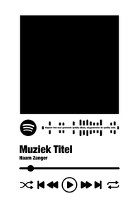 Muziek Album op Plexiglas (20cm x 30cm) met Houten Voet