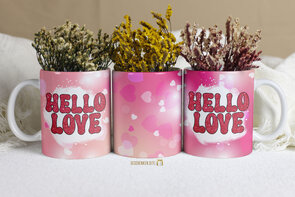 GROOVY VALENTINE 2 Mok 11oz Wit } GROOVY VALENTINE 2 Mok 11oz Wit