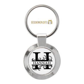 H Sleutelhanger Rond - 35 mm} H Sleutelhanger Rond - 35 mm