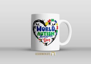 Wereld autisme dag Mok 11oz Wit 