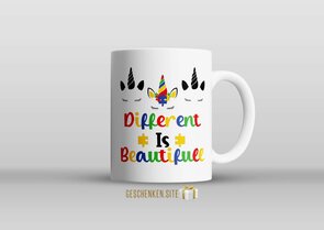 Different is beautifull Mok 11oz Wit 