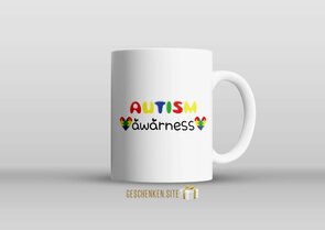 Autism awarness Mok 11oz Wit 