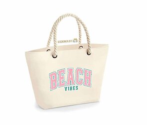 BeachVibes-Retro Strandtas Neutraal} BeachVibes-Retro Strandtas Neutraal